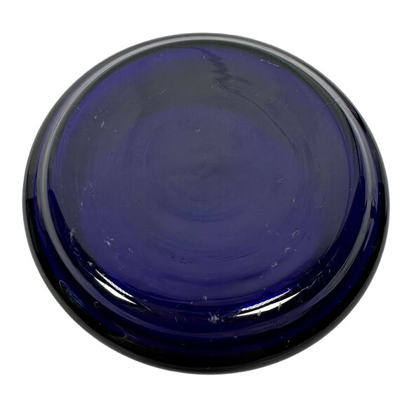 Stephens Portugal Cobalt Blue & Gold Lead Crystal Dish Tableware Decor Bowl 4" - Picture 6 of 9